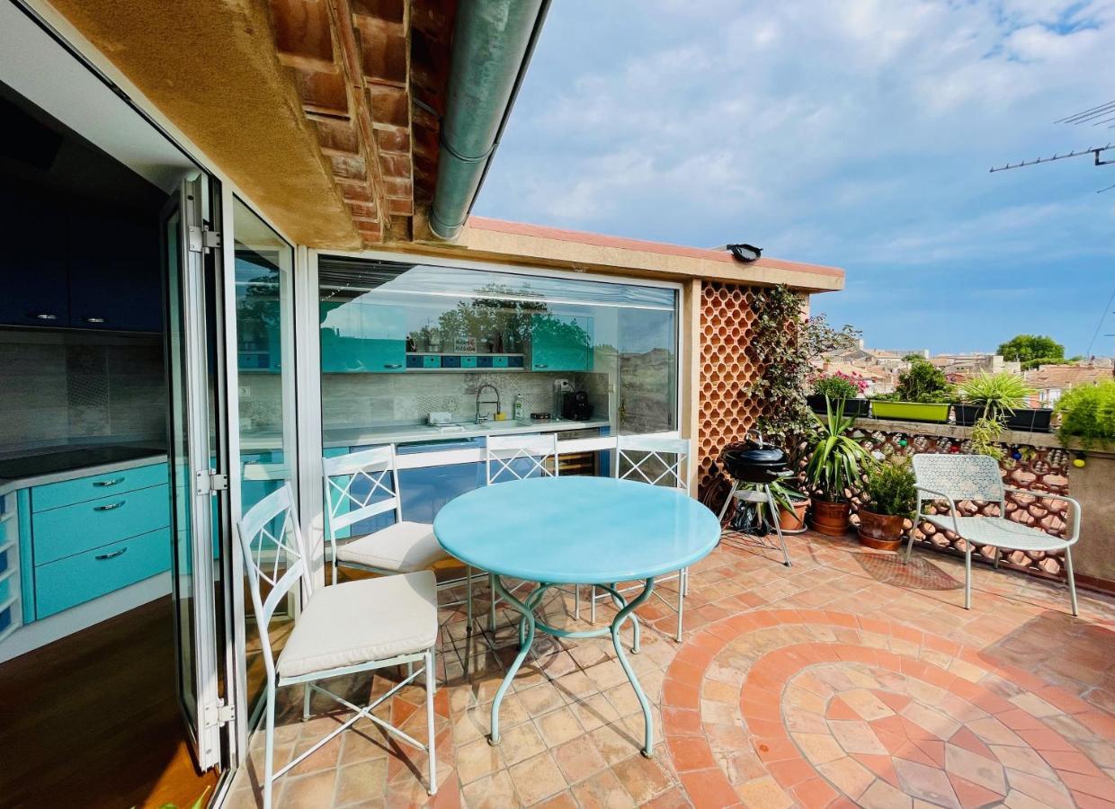 L'Atypique - T3 Grande Terrasse, Bbq Vue Et Cheminee Apartment Avignon Bagian luar foto