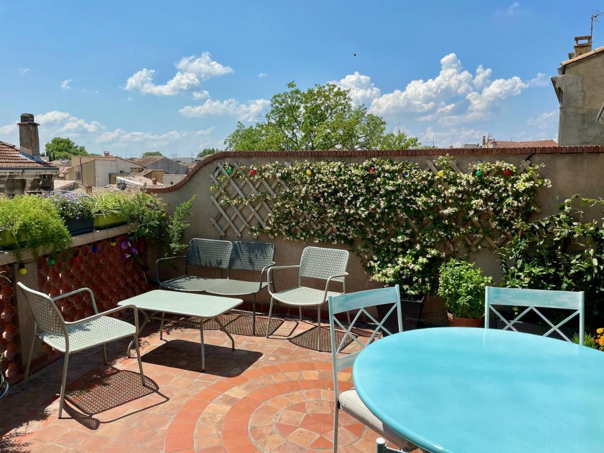L'Atypique - T3 Grande Terrasse, Bbq Vue Et Cheminee Apartment Avignon Bagian luar foto
